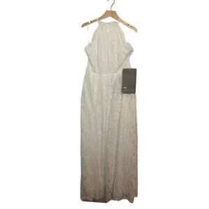 ASOS DESIGN Lace Halter Neck Maxi Wedding Dress Size 12 NEW